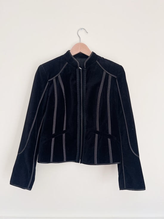 Nygard Collection Jackets & Blazers - Black Women's Structured Velvet Jacket